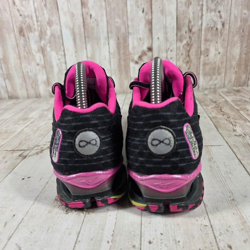 Mizuno Wave Prophecy 4 Womens Running Shoes Black Pink Neon J1GD150010 Size 7 - Picture 3 of 8